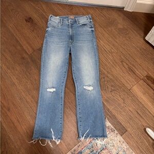 MOTHER Light Blue Straight Leg Jeans